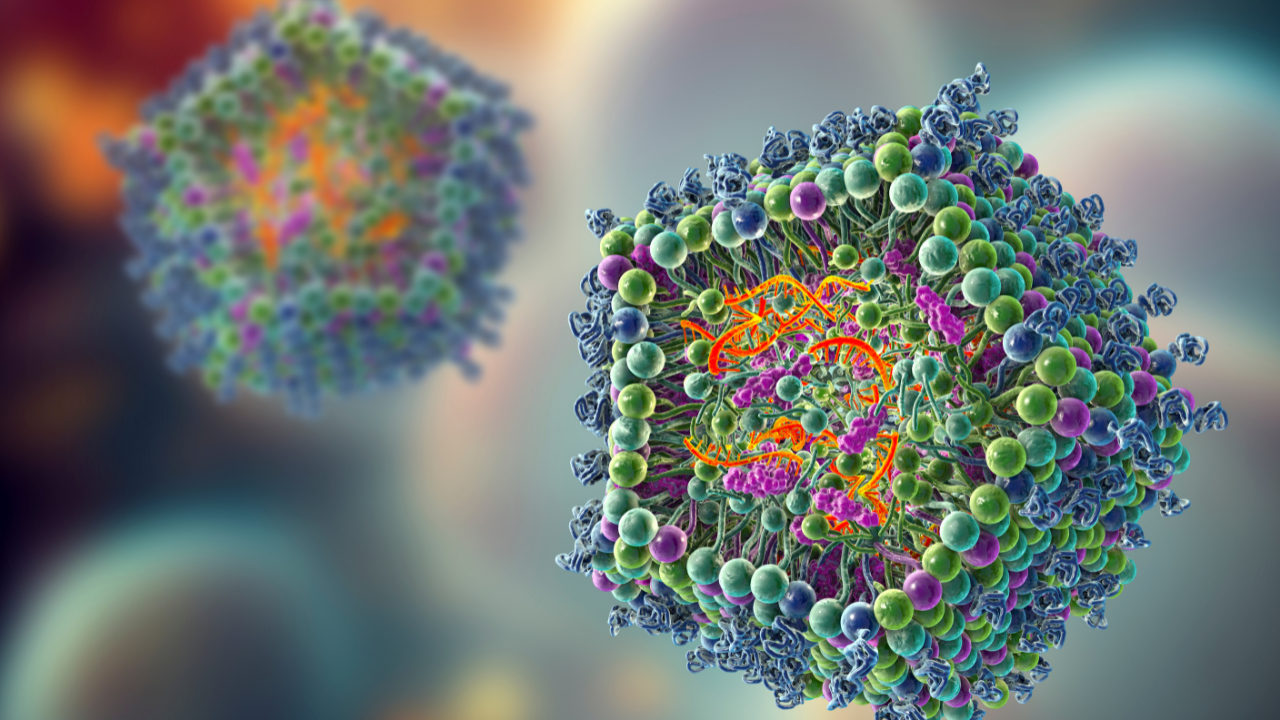 Lipid nanoparticle mRNA vaccine. Image Credit: Adobe Stock Images/Dr_Microbe