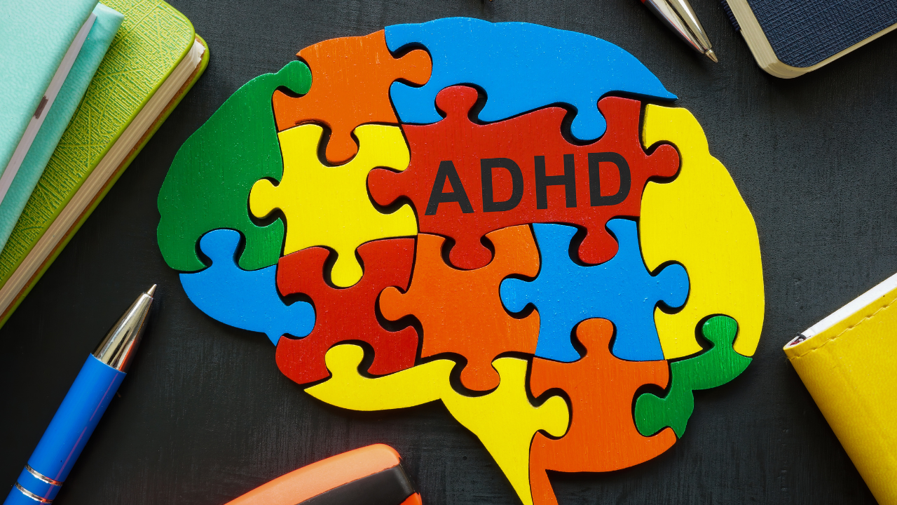Brain made of colored pieces with the inscription ADHD. Image Credit: Adobe Stock Images/Vitalii Vodolazskyi