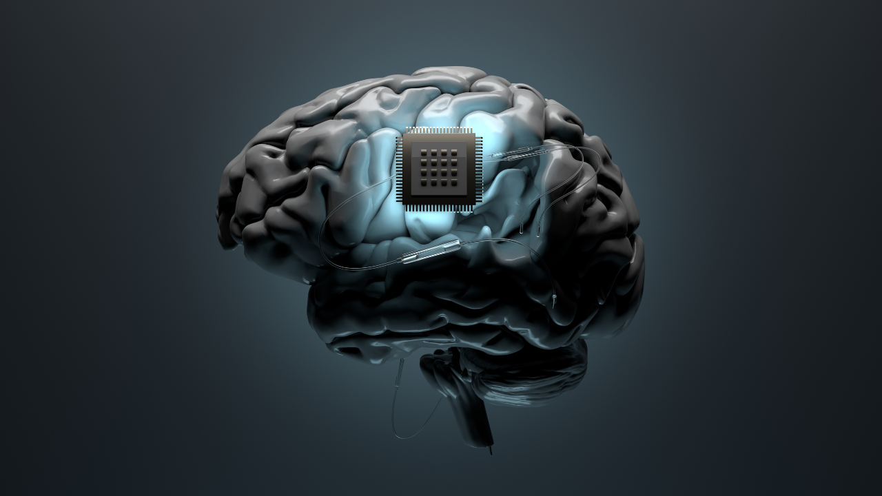 Neurotechnology, implantable brain machine, chip inserted into brain. Image Credit: Adobe Stock Images/RareStock