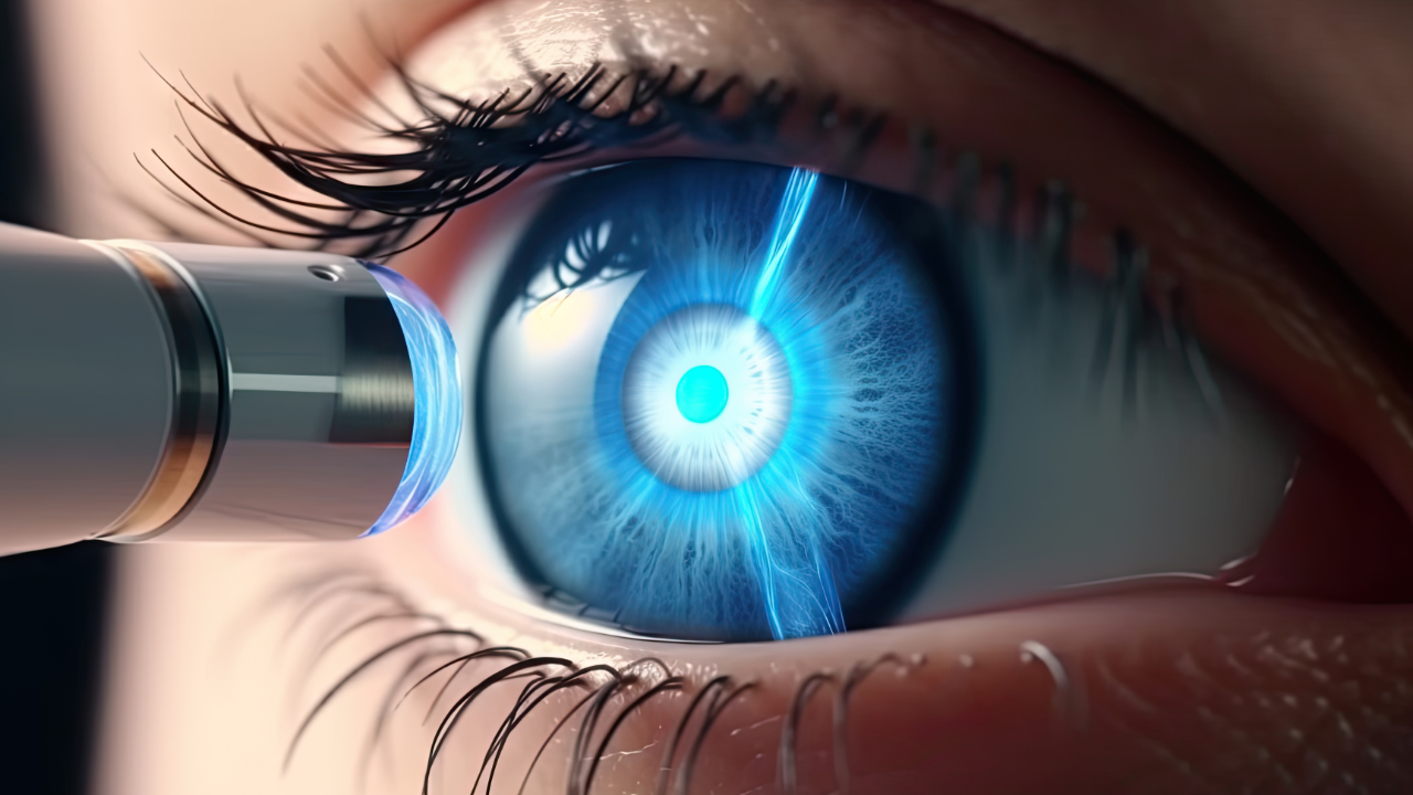 A laser vision correction poster - Generative AI. Image Credit: Adobe Stock Images/comicsans