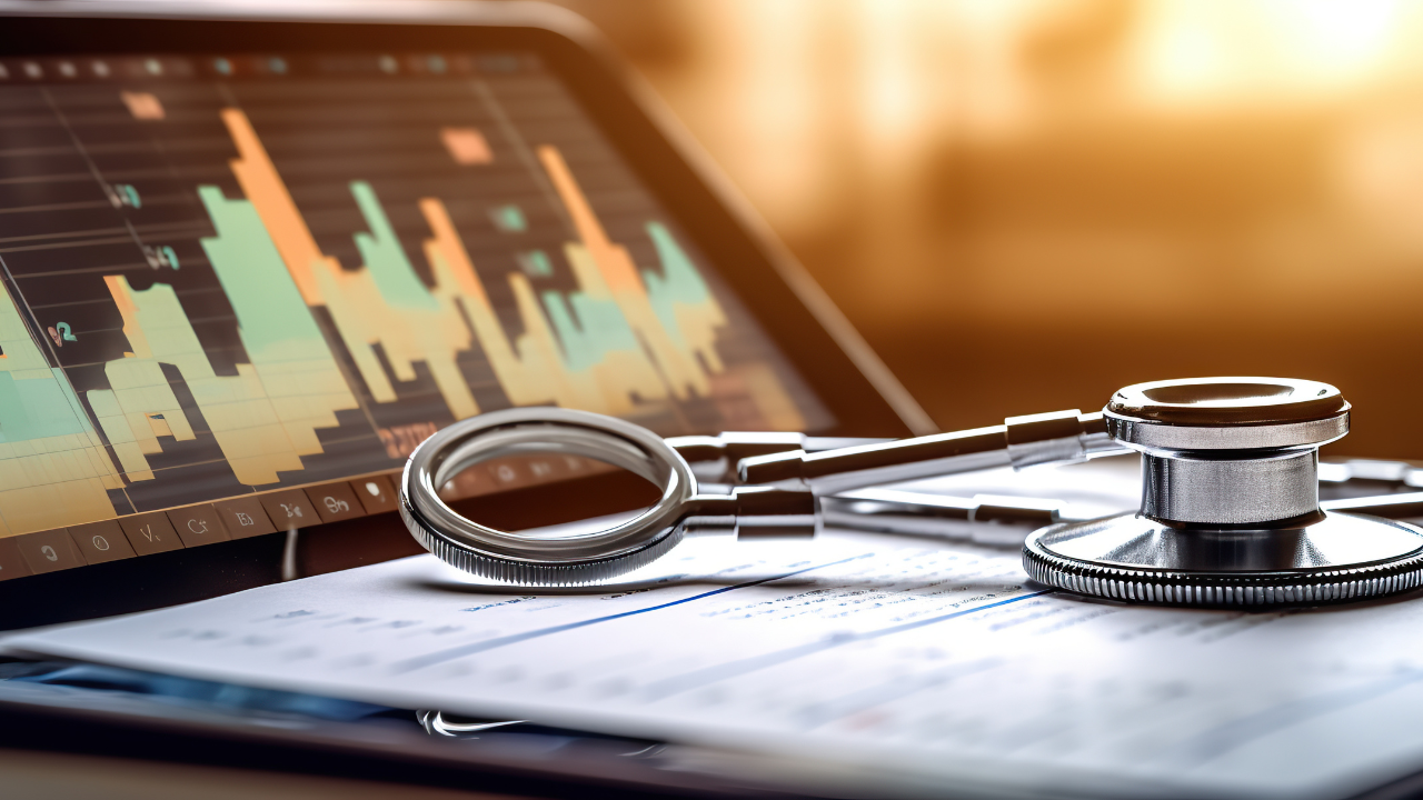 Stethoscope and laptop on wooden table. Image Credit: Adobe Stock Images/ismodin