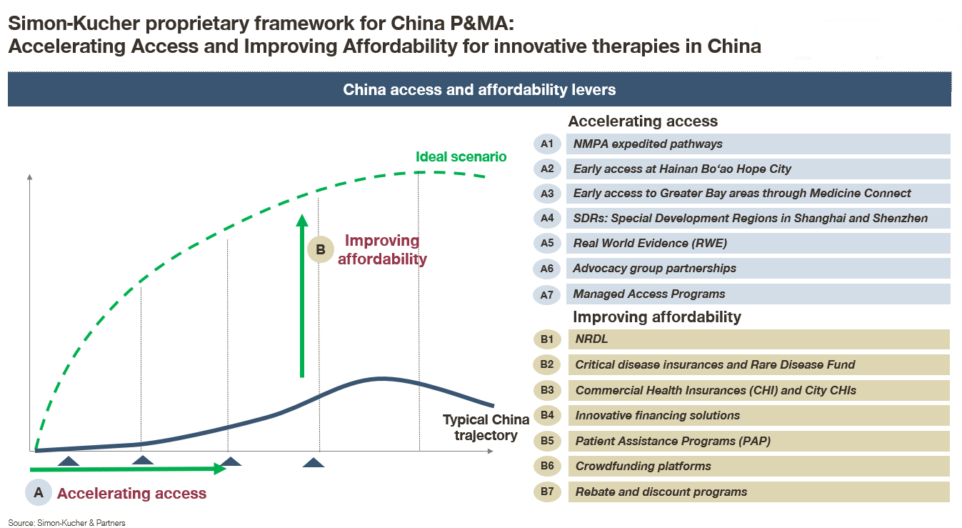 China access and affordability levers