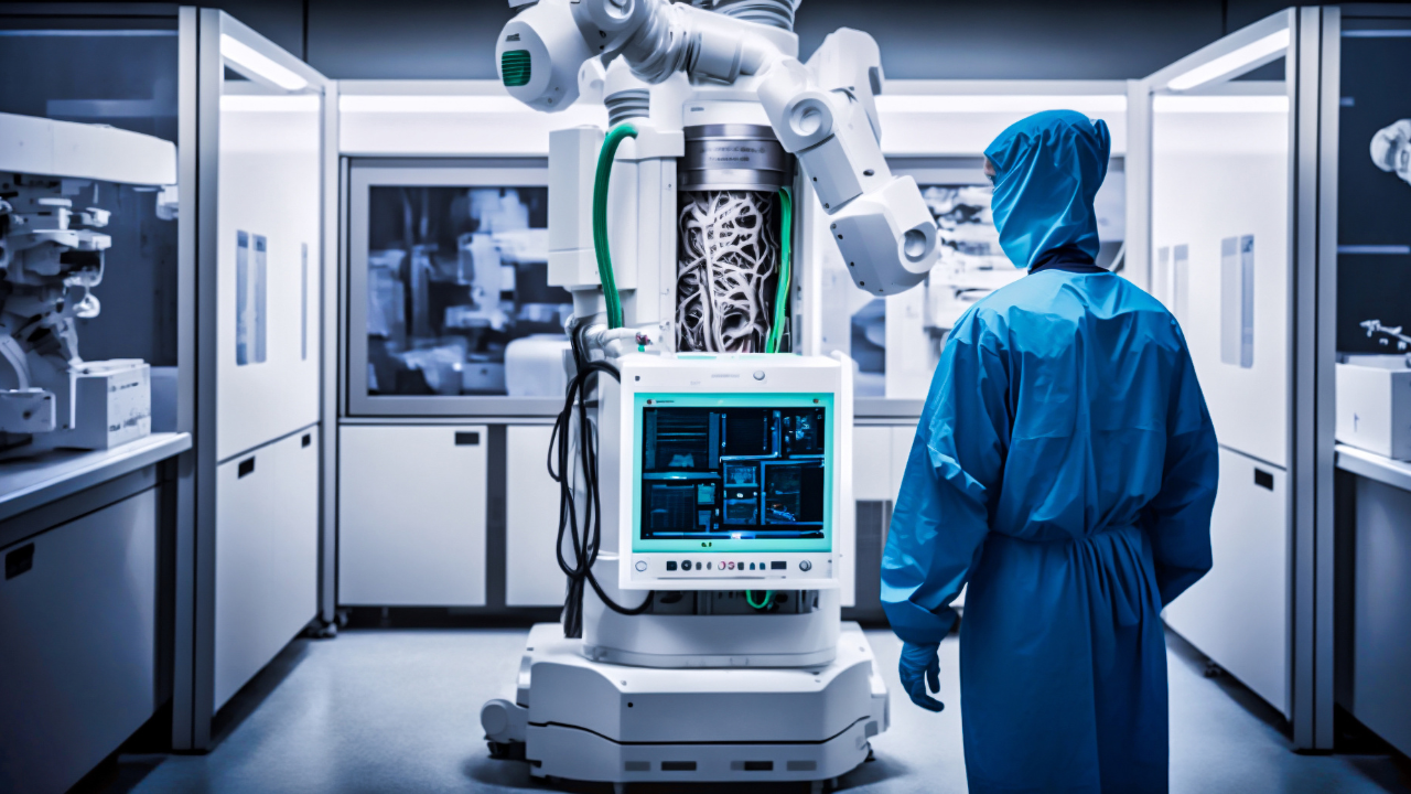 Robot doctor as a medical assistant on the surgical room. Generative AI. Image Credit: Adobe Stock Images/Elena