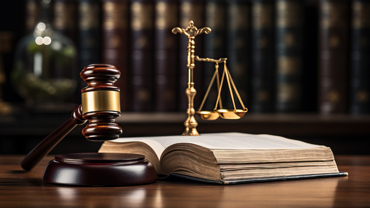 Photo of a law book and a gavel on a table. Image Credit: Adobe Stock Images/Nedrofly