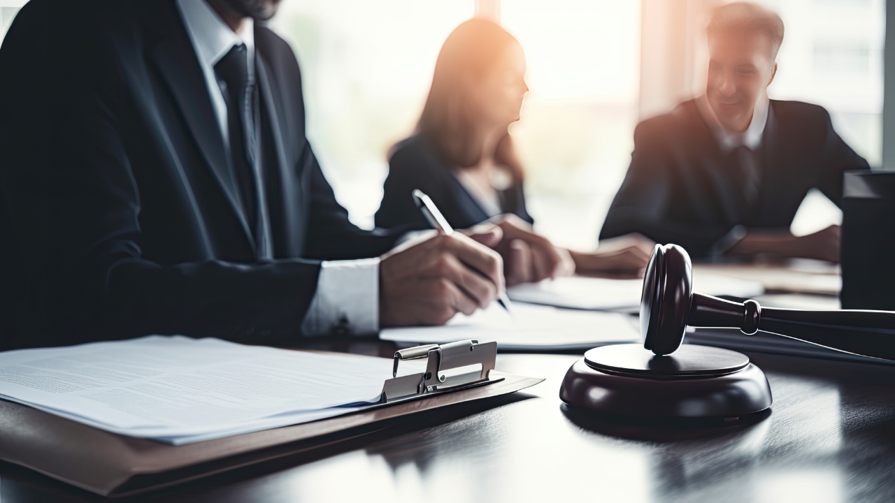 lawyer or notary working with documents in courtroom or law enforcement office. Image Credit: Adobe Stock Images/Meow Creations