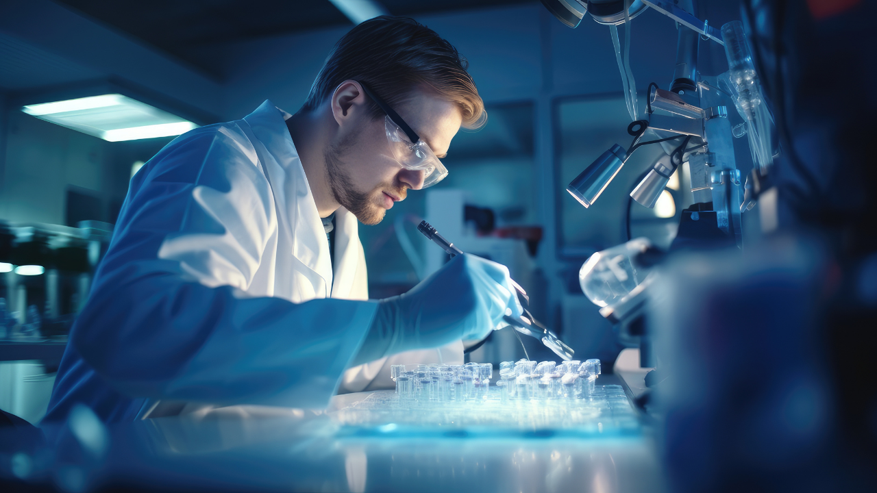 Laboratory techniques: Images portray scientists using tools such as PCR, gene sequencing, or protein analysis methods in biotechnological research. Generative AI. Image Credit: Adobe Stock Images/SUPHANSA 
